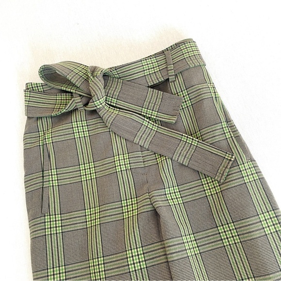ARITZIA Wilfred Tie Front Plaid Pants - Picture 3 of 10